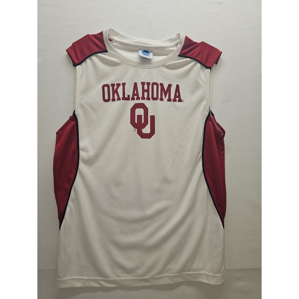 Vtg Unv Of Oklahoma Sooners Jersey Youth XL White Red Team NCAA